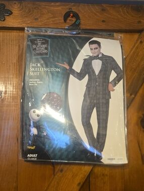 The Nightmare Before Christmas Jack Skellington Pinstripe Suit - Black